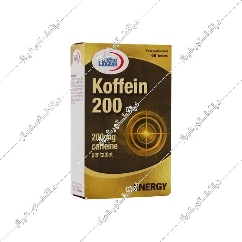 قرص کافئین 200 میلی‌گرم یوروویتال 60 عددی