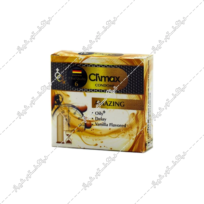 کاندوم تاخیری لوبریکانت پلاس کلایمکس وانیلی مدل Amazing بسته 3 عددی