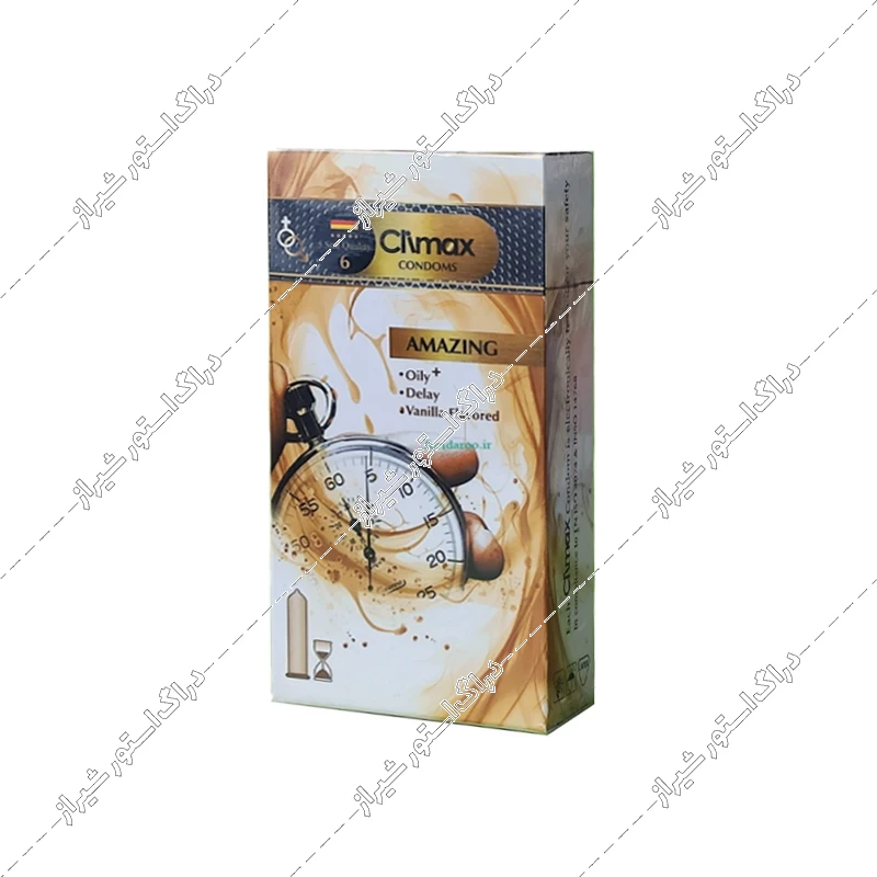 کاندوم تاخیری لوبریکانت پلاس کلایمکس وانیلی مدل Amazing بسته 12 عددی