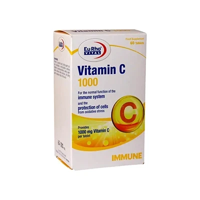 قرص ویتامین سی 1000 یوروویتال 60 عددی