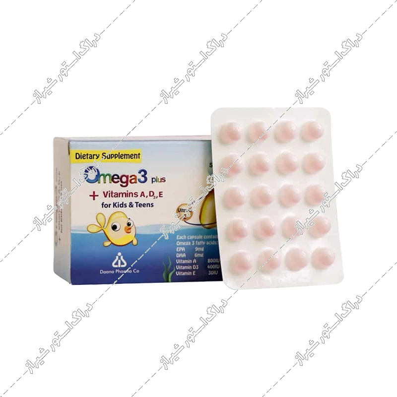 کپسول امگا 3 پلاس کودک و نوجوان دانا 100 عددی