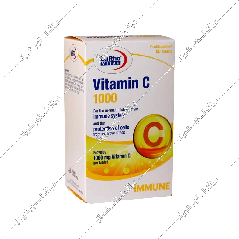 قرص ویتامین سی 1000 یوروویتال 60 عددی