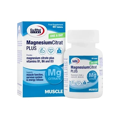 قرص منیزیم سیترات پلاس یوروویتال 60 عددی