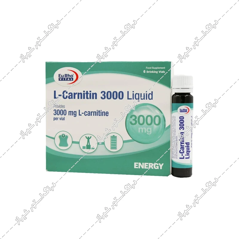 ویال خوراکی ال کارنیتین 3000 یوروویتال 6 عددی