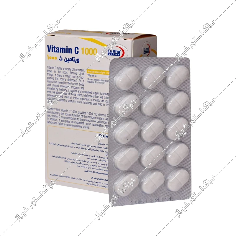 قرص ویتامین سی 1000 یوروویتال 60 عددی