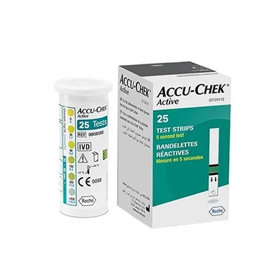 نوار تست قند خون آکیو چک اکتیو 25 عددی