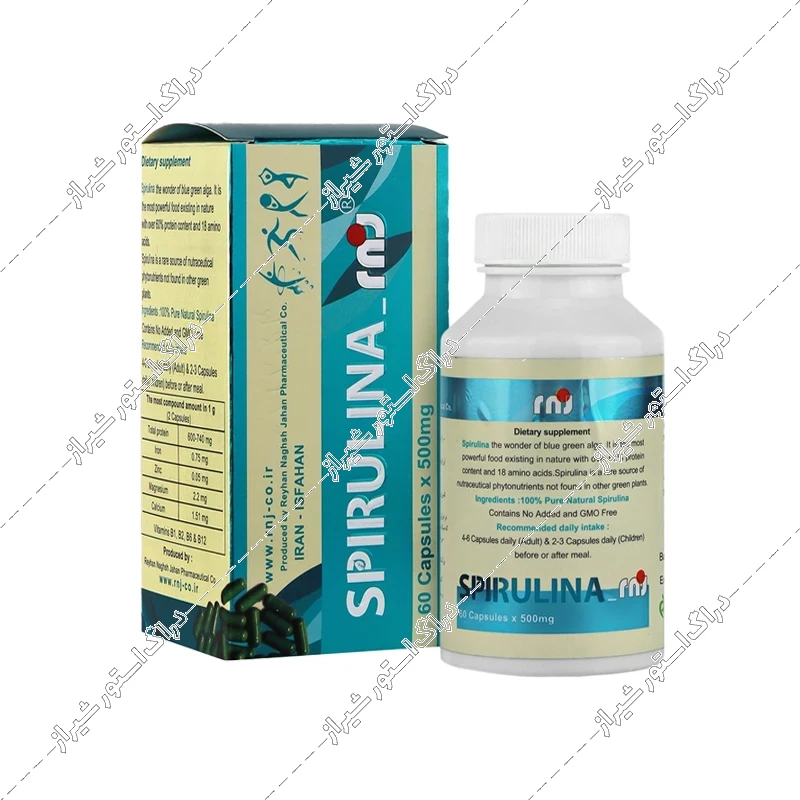 قرص جلبک اسپیرولینا ریحان نقش جهان 60 عددی